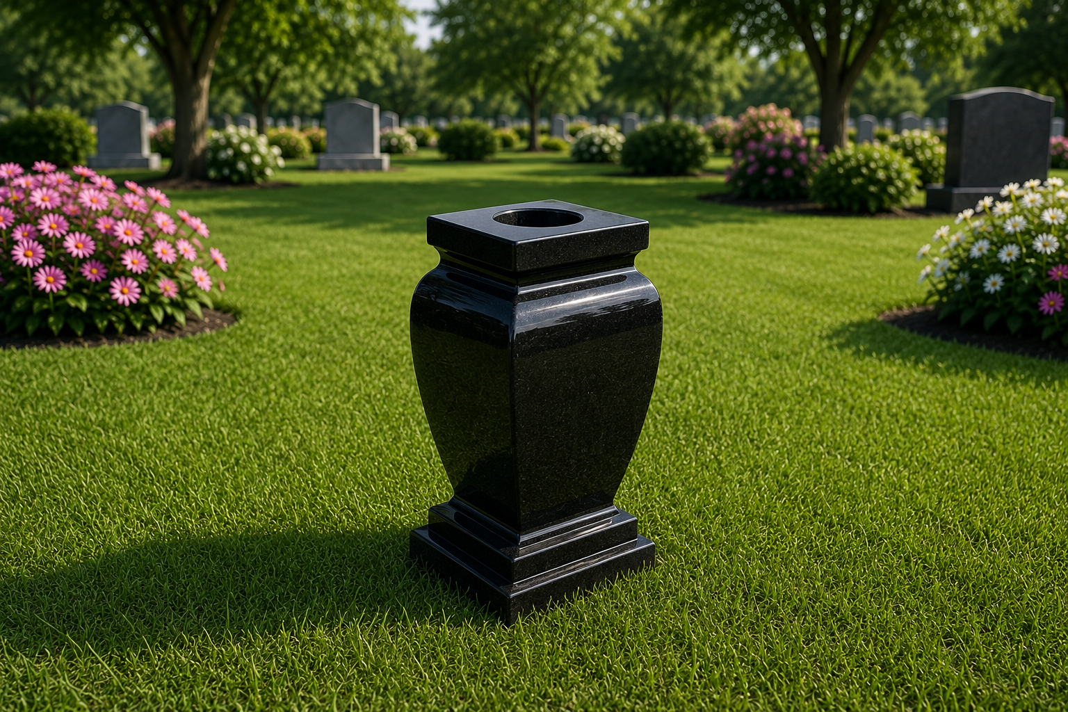 Black Granite Vase – Standard companion vase