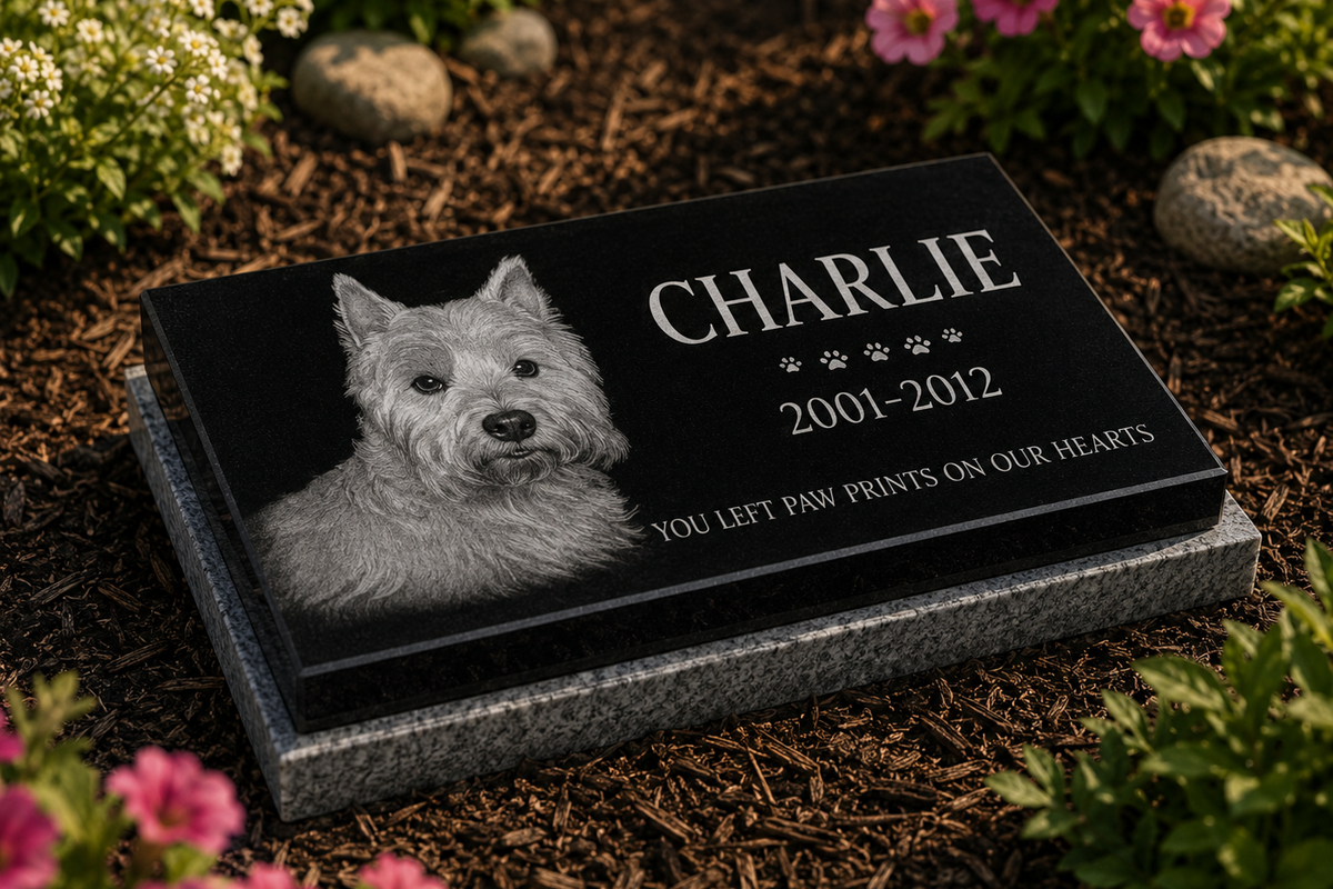 Granite Pet Memorial Plaque – 0-10 x 0-5 x 0-1