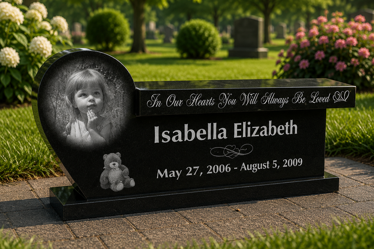 Laser Etched Memorial Bench – Laserable Jet Black bench