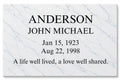 Quartz Memorial Plaque – 0-10 x 0-5 x 0-0.75