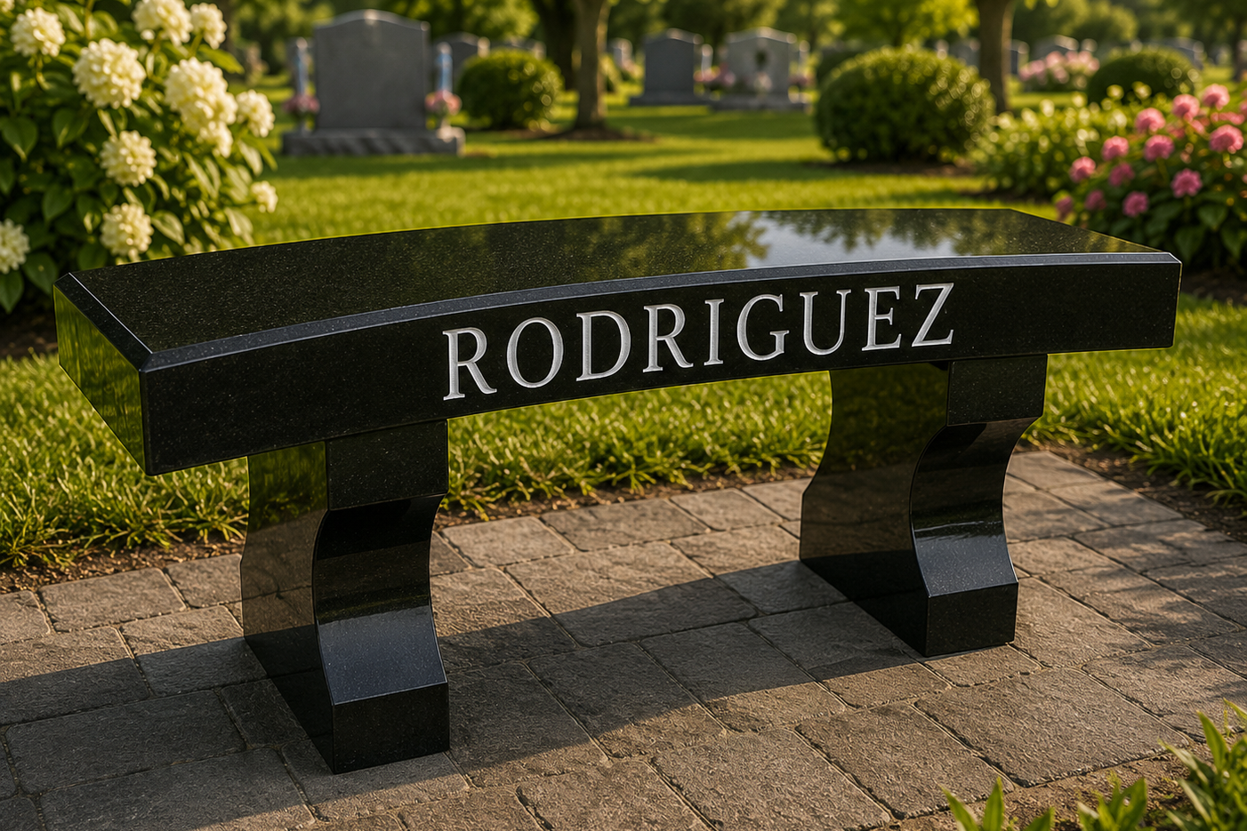 Companion Memorial Bench – 3-foot bench