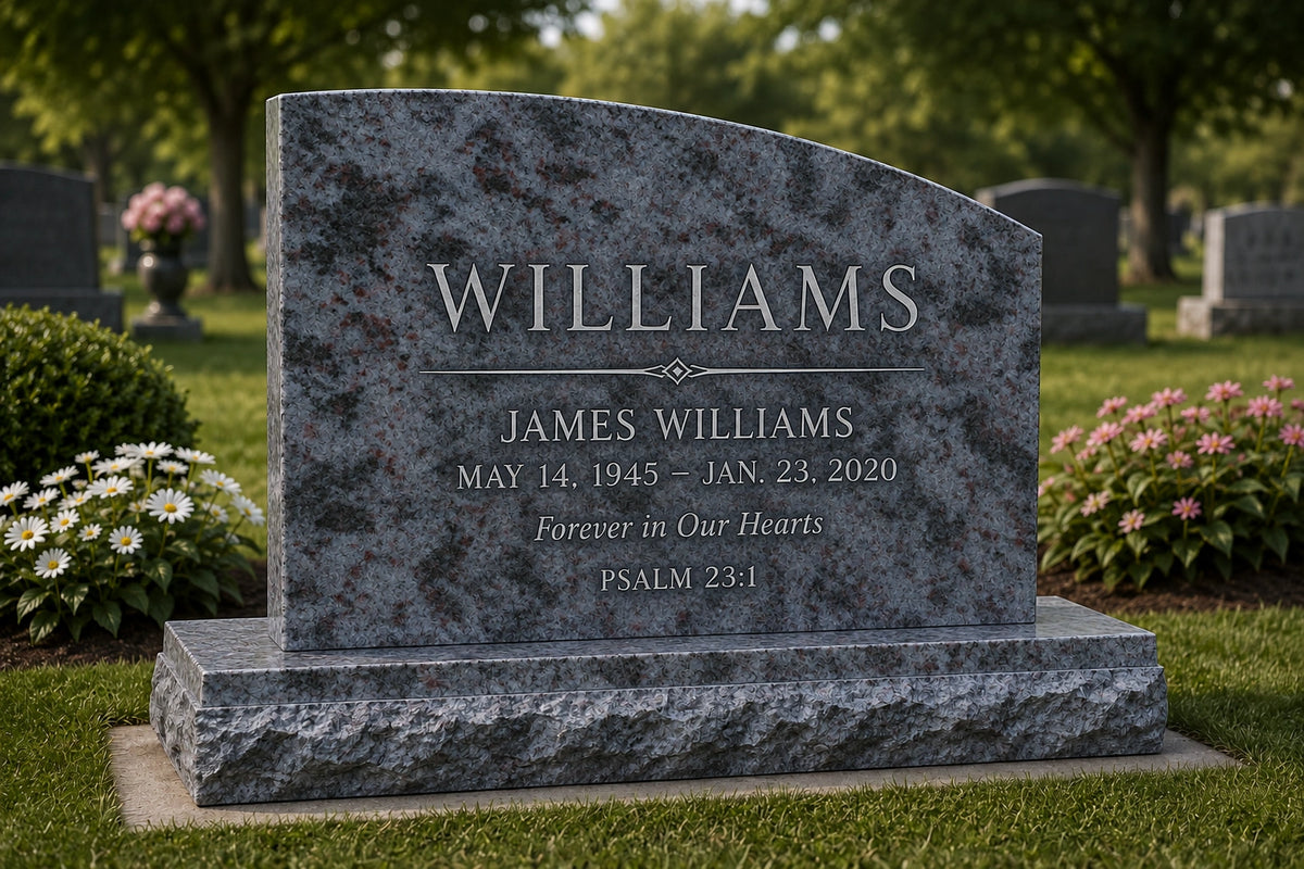One-Half Oval Monument – Standard top design