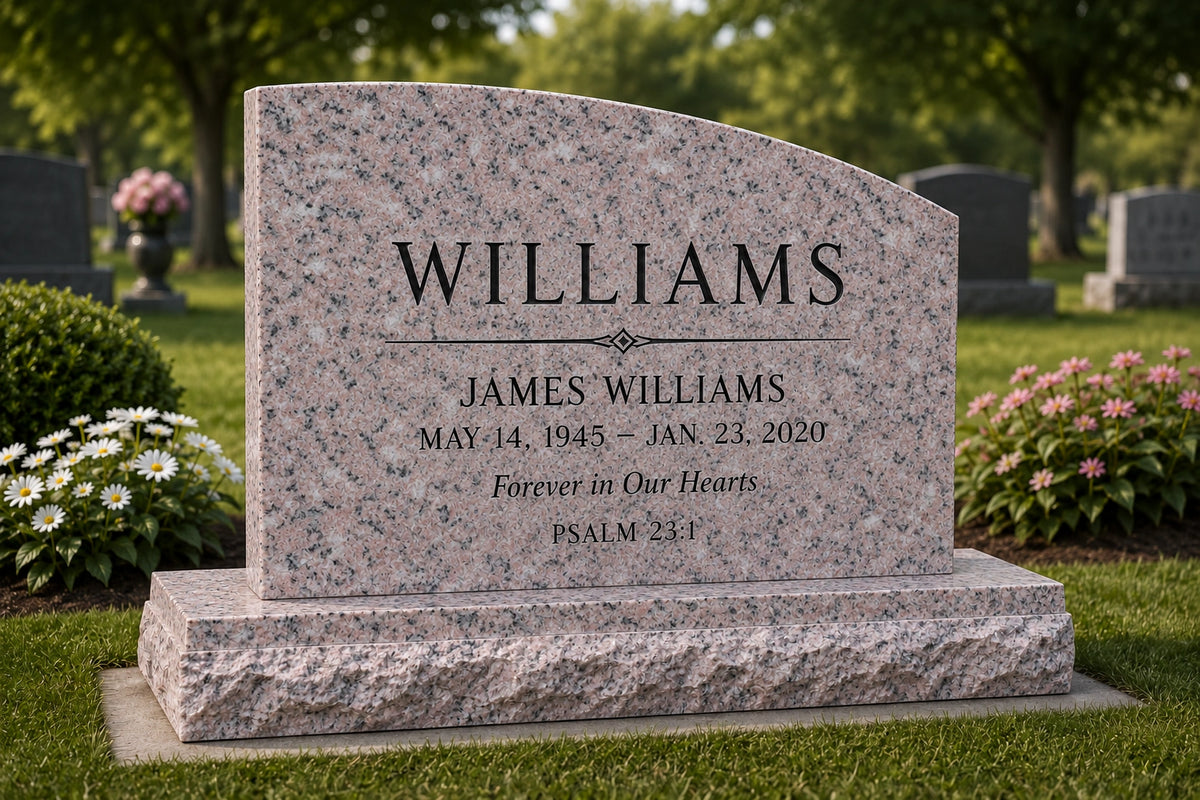 One-Half Oval Monument – Standard top design