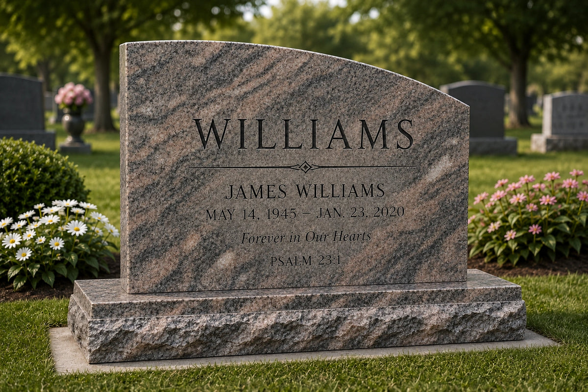 One-Half Oval Monument – Standard top design