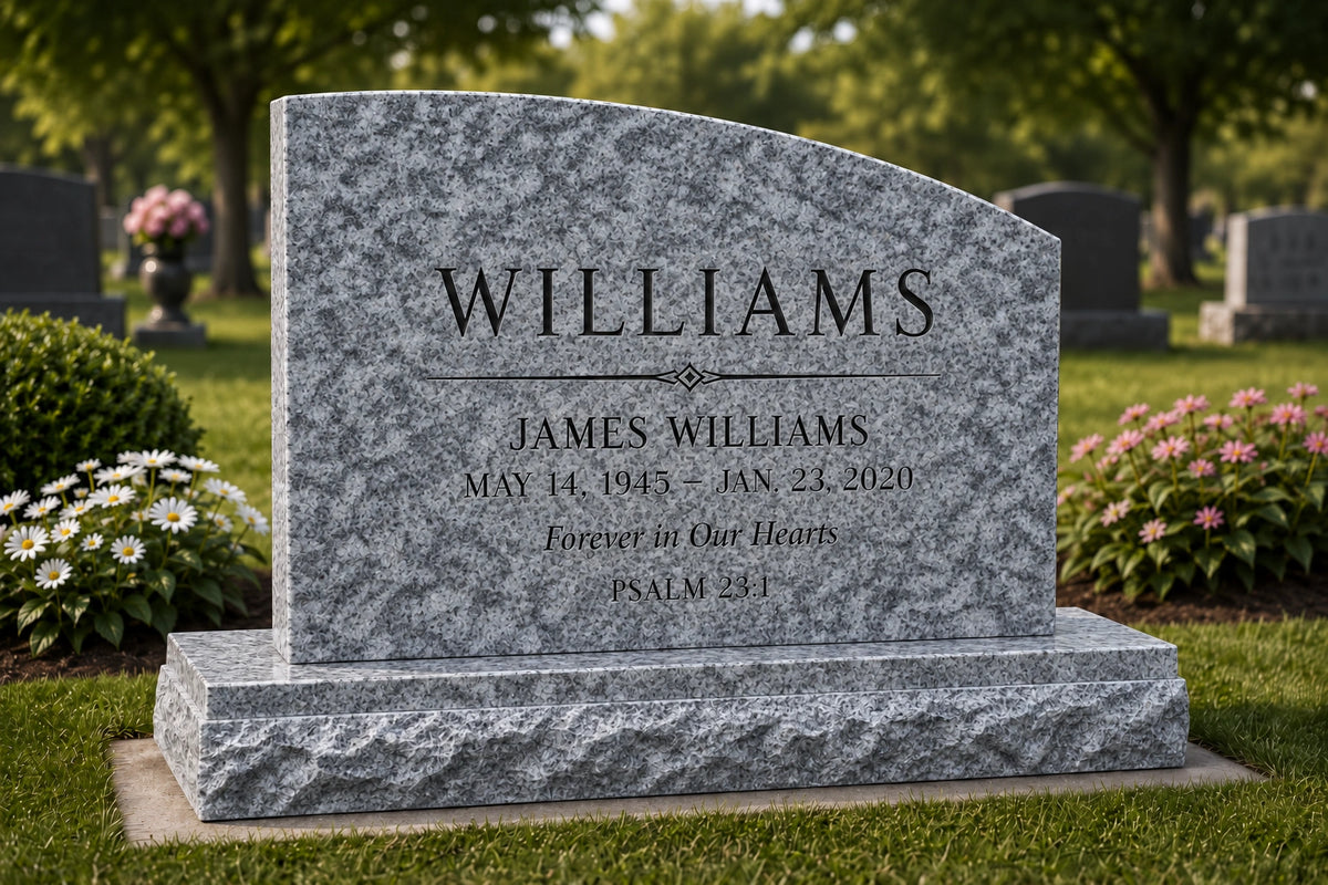 One-Half Oval Monument – Standard top design