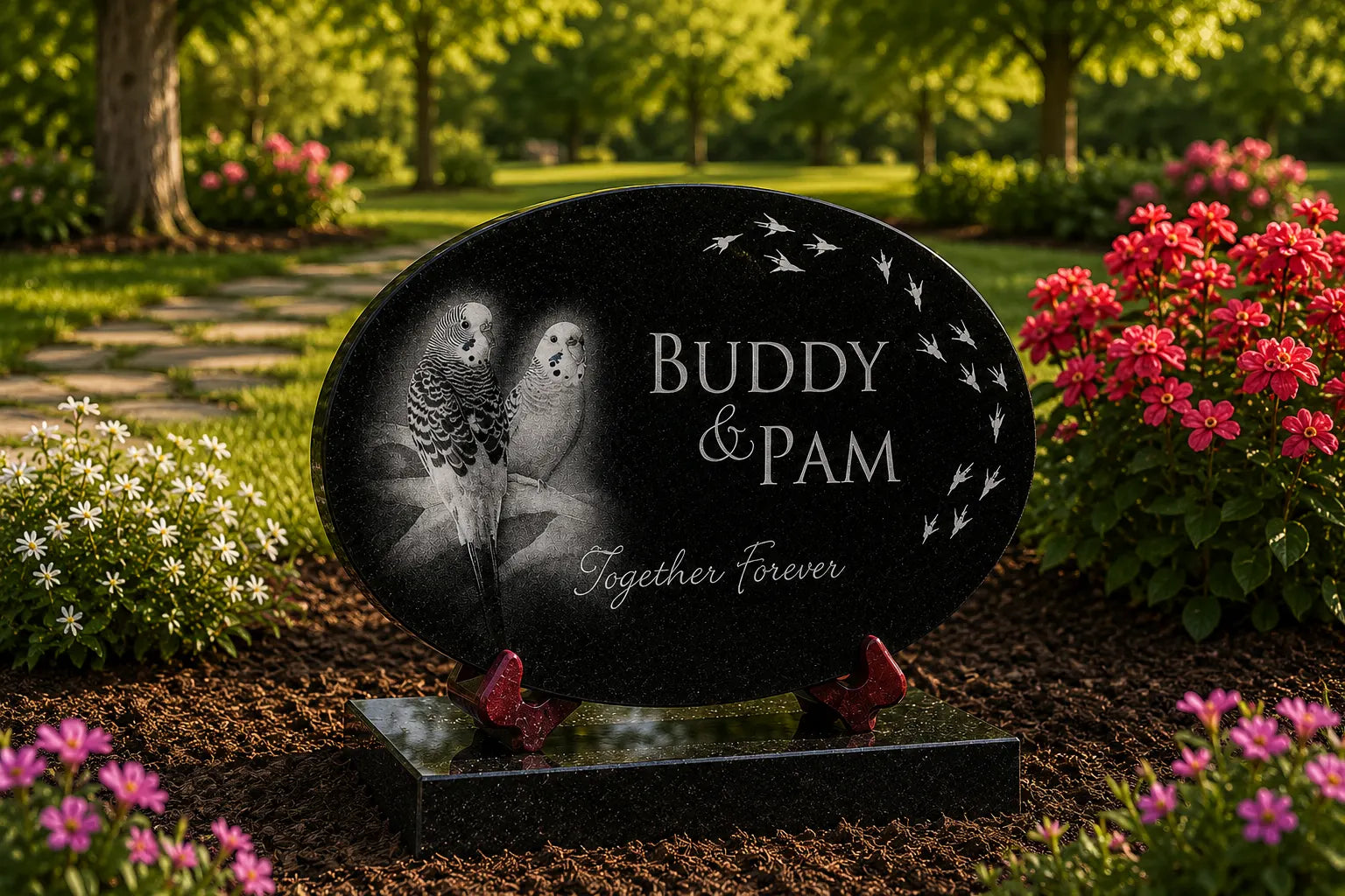Oval Pet Memorial – 16 x 12
