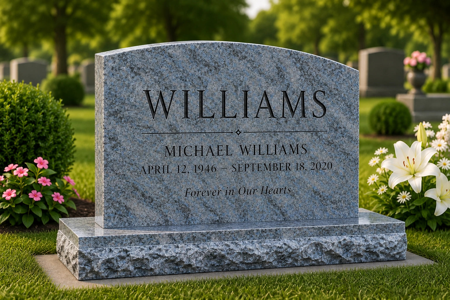 Oval Top Monument – Standard top design