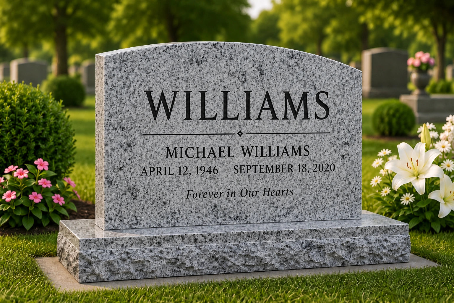 Oval Top Monument – Standard top design