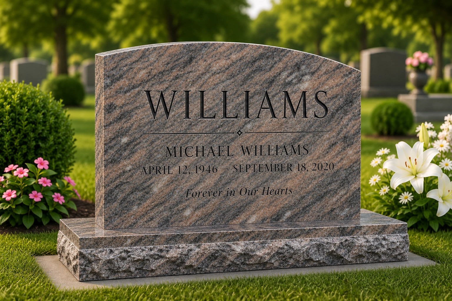 Oval Top Monument – Standard top design