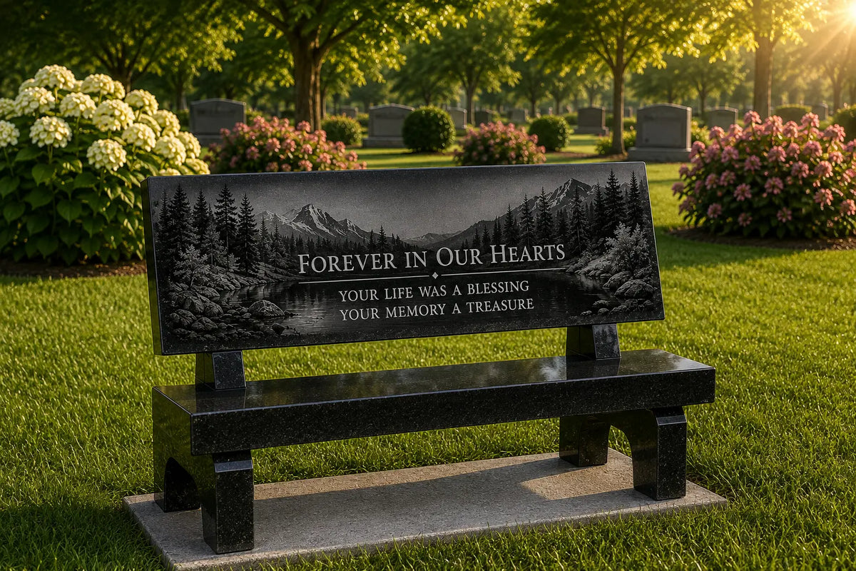 Park Memorial Bench – 3-foot chair-style park bench