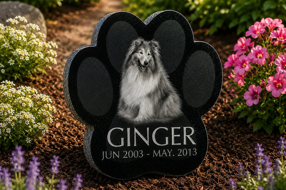 Paw Print Pet Memorial – 0-10 x 0-9.5 x 0-2