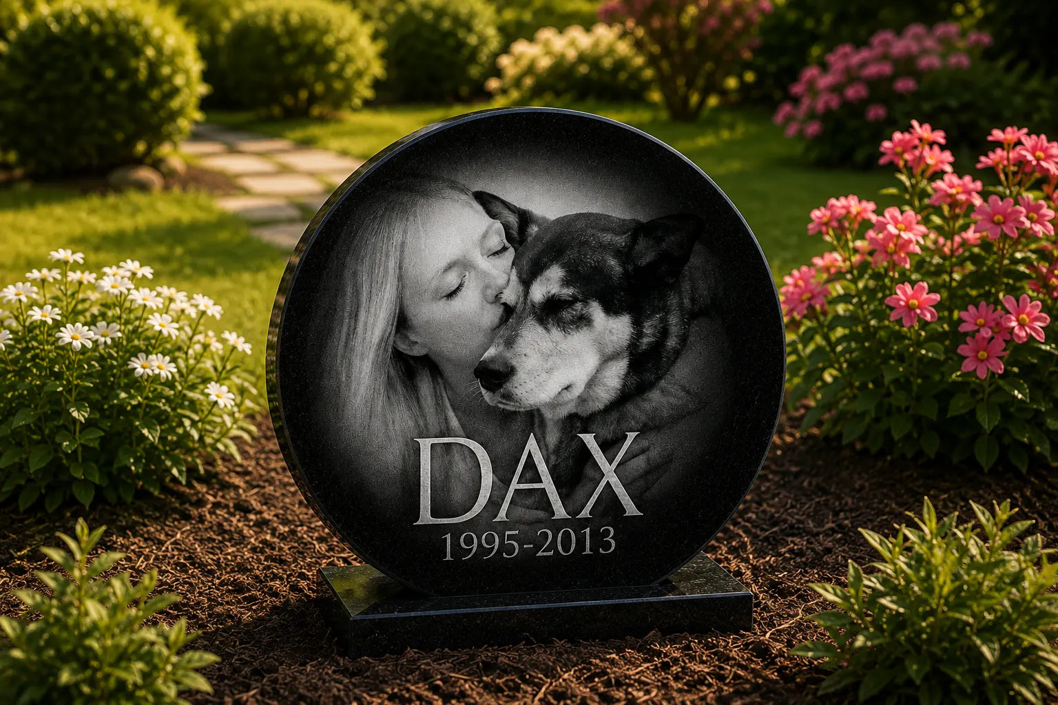 Round Pet Memorial – 12 x 12